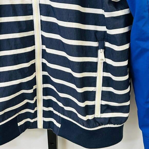 Tommy Hilfiger Nautical Striped Winbreaker Jacket Size M Blue Red Hooded Zip Up - Picture 6 of 14